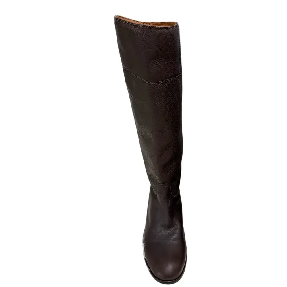 Vero Cuoio Riding Leather Dark Brown Boots Womens |US 8.5